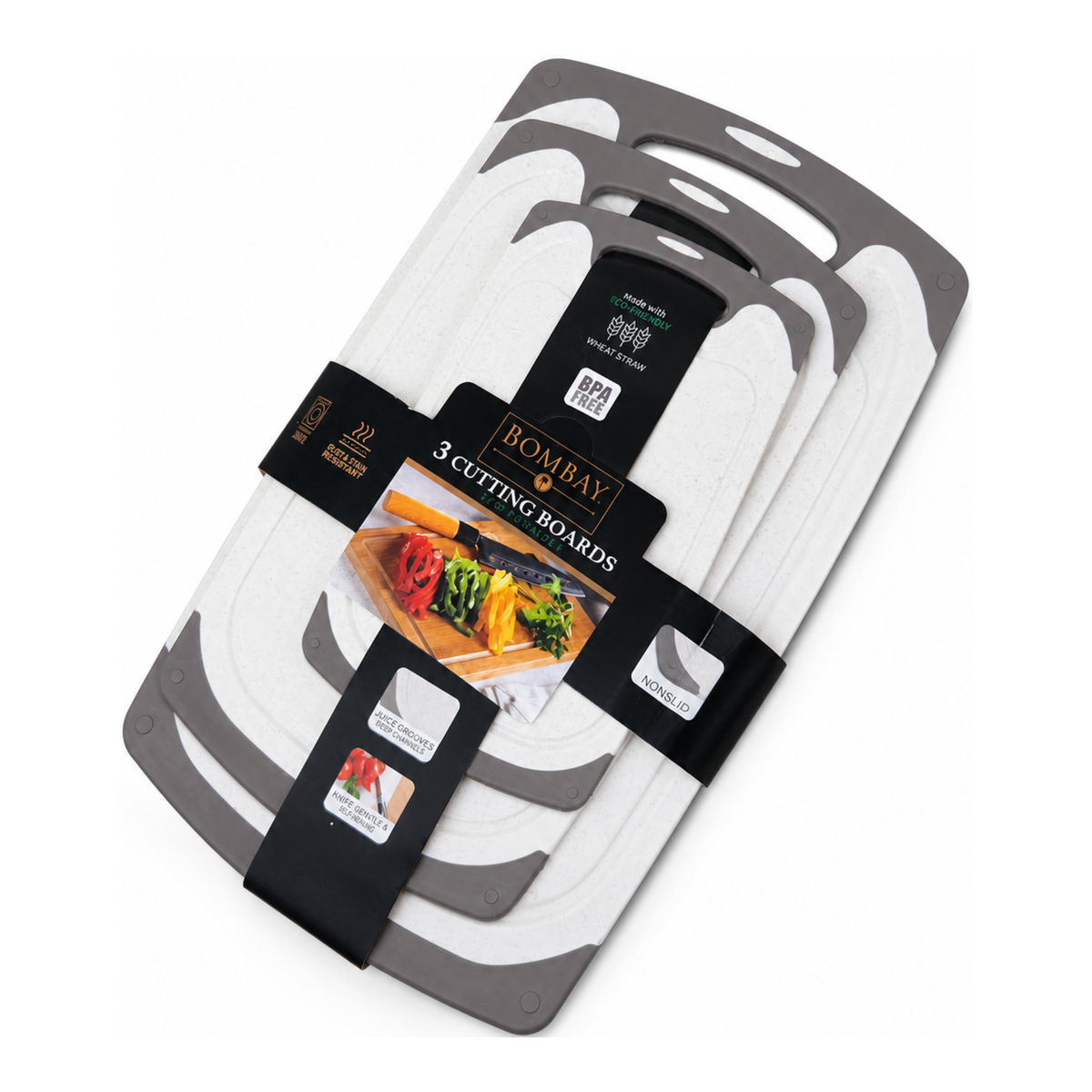 3-Piece Cutting Board Set | Brown