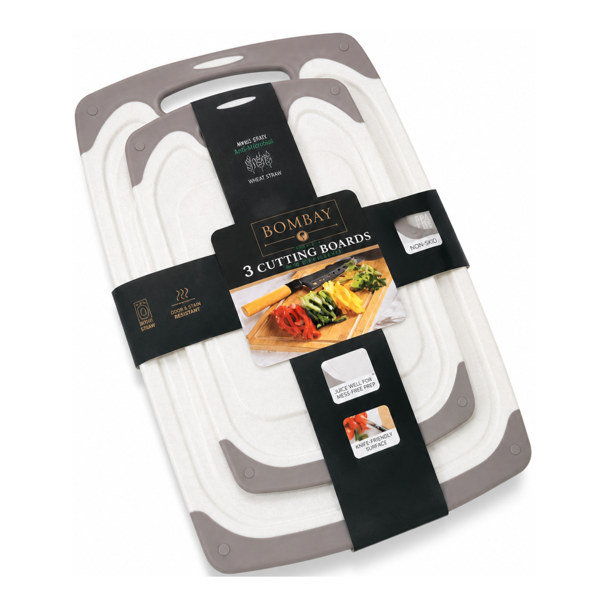 3-Piece Cutting Board Set | Brown