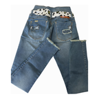 Blue Jeans with Red Belt