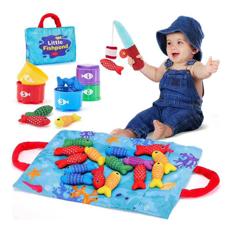 hahaland Montessori Toys for 1 Year Old Boy Girl Birthday Gift-Fishing Game